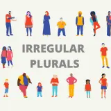 Un grupo diverso de personas, desde niños hasta ancianos, con y sin discapacidades, ilustra el concepto de plurales irregulares en inglés.