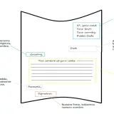 Diagrama de una carta informal en inglés, mostrando saludo, contenido, despedida y firma. Ideal para aprender la contestación email informal inglés.