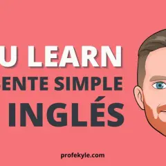 ¡Aprende el presente simple en inglés! Un hombre sonriente te enseña.