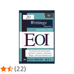Libro "Writings Resueltos" para B2, con ejemplos de frases para writing, artículos, ensayos y más.