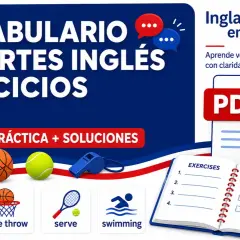Aprende vocabulario deportivo en inglés con ejercicios, teoría y soluciones. Incluye sport idioms y ejemplos como "goal" y "free throw".