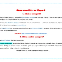 Guía para escribir un report en inglés, con ejemplos y consejos. Explica qué es un report y cómo redactarlo formalmente.