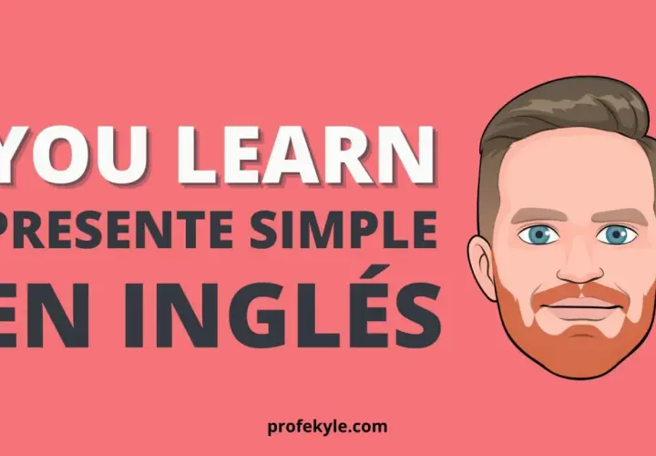 ¡Aprende el presente simple en inglés! Un hombre sonriente te enseña.