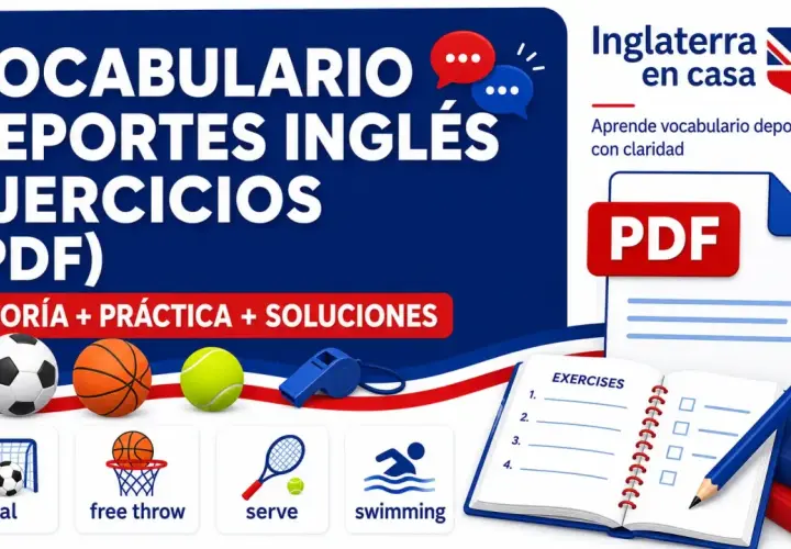 Aprende vocabulario deportivo en inglés con ejercicios, teoría y soluciones. Incluye sport idioms y ejemplos como "goal" y "free throw".