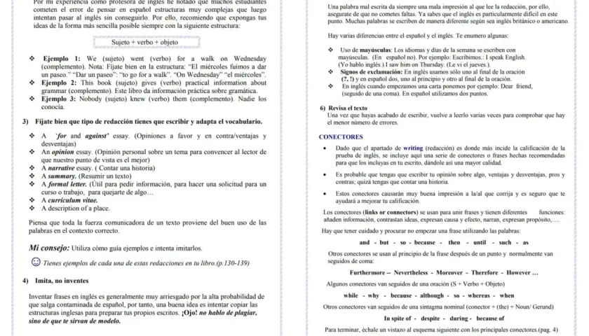 Conectores para tu ensayo de opinión: úsalos para unir frases, añadir información, contrastar ideas o expresar causa.