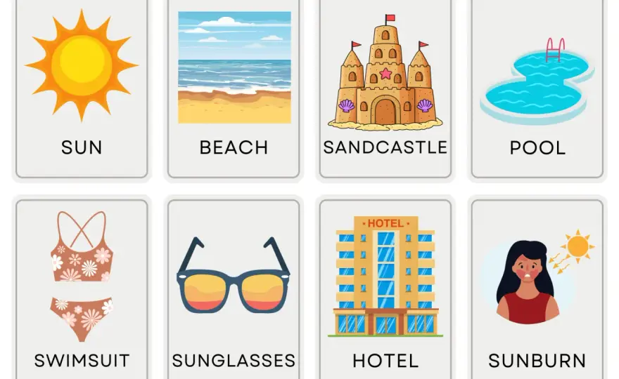 Summer vocabulary en inglés - palabras y expresiones de verano