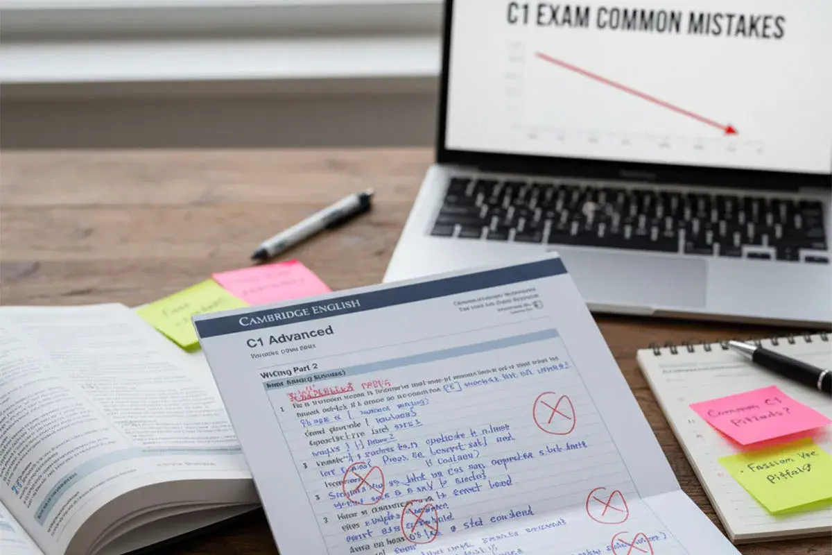 Estudio para el C1 Advanced, con notas sobre errores comunes. ¡Hay que aprobar todas las partes del C1!